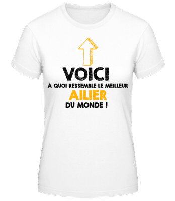 Le Meilleur Ailier Du Monde - T-shirt femme B&C - Blanc - Devant