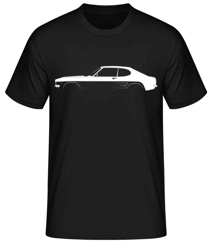 Vorschau: 'Ford Capri Mk I' Silhouette - Männer Basic T-Shirt - Schwarz - Vorne