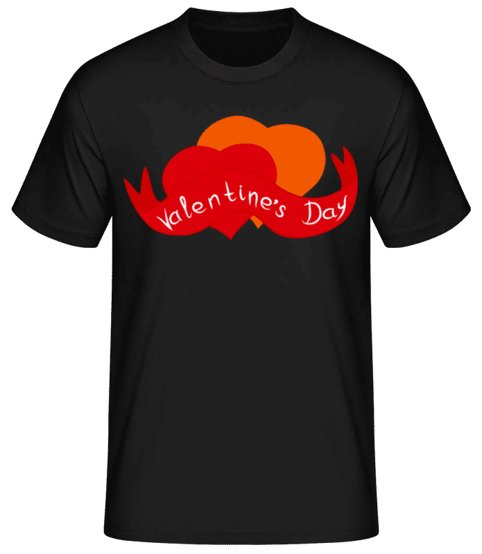 Aperçu: Logo Saint Valentin - T-shirt standard Homme - Noir - Devant