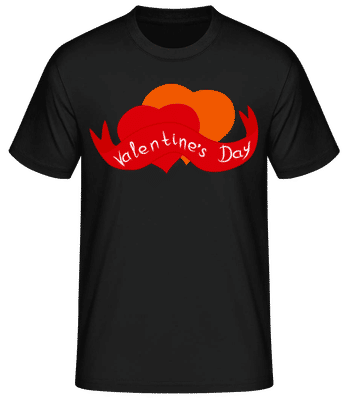 Valentine's Day Logo - Men's Basic T-Shirt - Black - Front