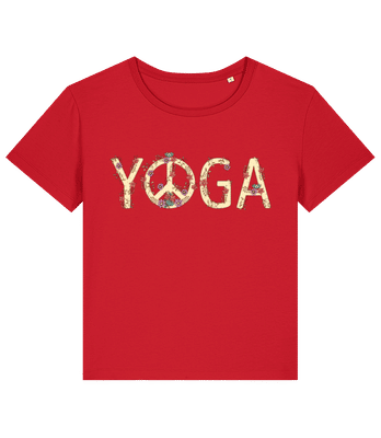 Yoga Peace - Camiseta bio mujer Stanley Stella 2.0 - Rojo - delante