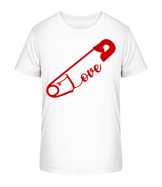 Love Safety Pin - T-shirt bio Enfant Stanley Stella 2.0 - Blanc - Devant