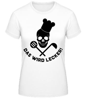 Das Wird Lecker Totenkopf - Frauen T-Shirt B&C - Weiß - Vorne