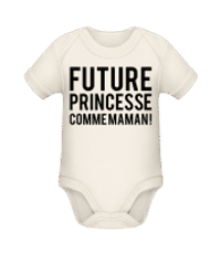 Future Princesse Comme Maman - Body manches courtes bio - Crème - Devant
