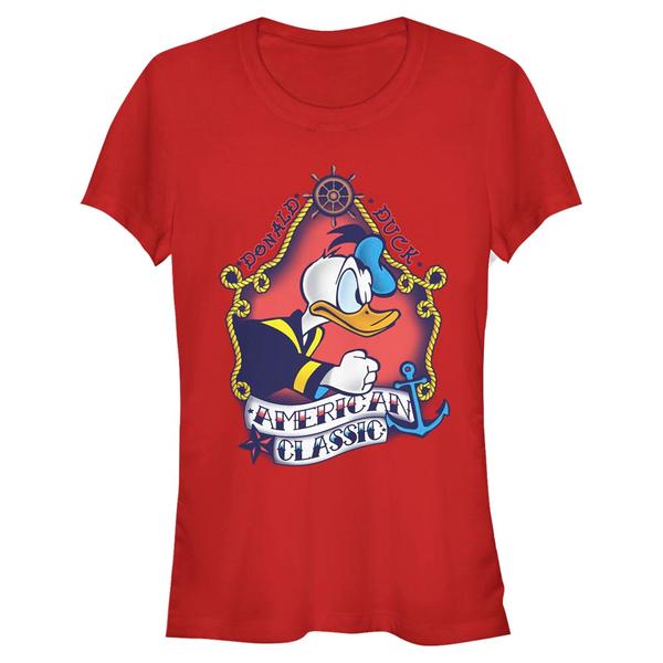 Aperçu: Disney Classics - Mickey Mouse - Donald Duck Sailor Donald Flash - Femme T-shirt - Rouge - Devant