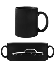 'Ford Mustang LX 5.0 (1989)' Silhouette · Schwarze Tasse