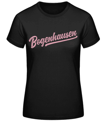 Bogenhausen Swoosh - Frauen Basic T-Shirt - Schwarz - Vorne