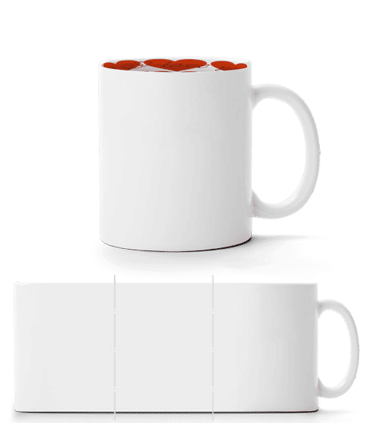 Aperçu: Mug personnalisé de Saint-Valentin avec cœur (à l’intérieur) - Blanc - Devant