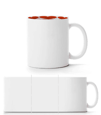Mug personnalisé de Saint-Valentin avec cœur (à l’intérieur) - Blanc - Devant