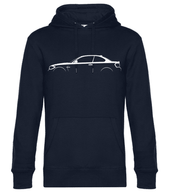 'BMW 1M Coupe E82' Silhouette - Sweat à capuche premium Unisexe - Bleu marine - Devant