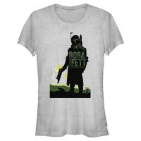 Star Wars - Book of Boba Fett - Boba Fett Bouny Hunter for Hire - Mujeres Camiseta - Gris moteado - delante