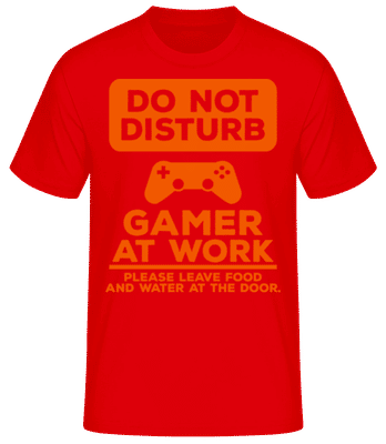 Do Not Disturb Gamer Orange - Pánske basic tričko - Červená - Predné