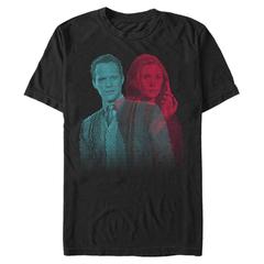 Marvel - WandaVision - Scarlet Witch & Vision Glitchy Overlay Wanda Vision - Men's T-Shirt