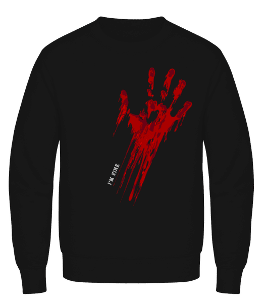 Aperçu: I'm Fine - Sweatshirt Homme - Noir - Devant