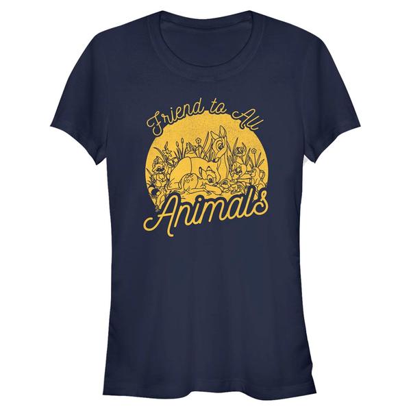 Preview: Disney Classics - Bambi - Skupina Friend To Animals - Women's T-Shirt - Navy - Front