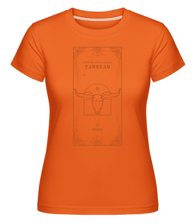 Art Déco Signe Astrologique Taureau -  T-shirt Shirtinator femme - Orange - Devant