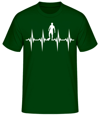 Footballer heartbeat - Men's Basic T-Shirt - Bottle green - Front