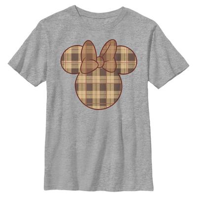 Disney - Mickey Mouse - Minnie Mouse Fall Plaid - Enfant T-shirt - Gris chiné - Devant