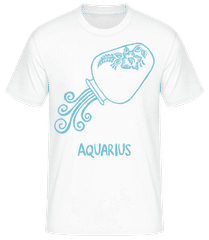 Scribble Style Zodiac Sign Aquarius · Men's B&C T-Shirt