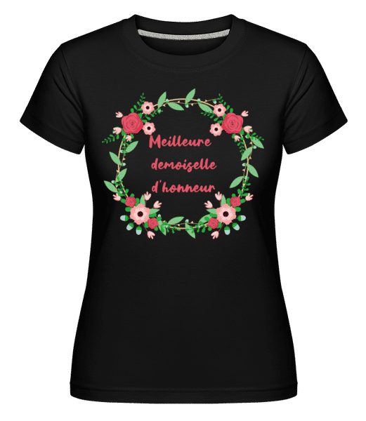 Aperçu: Meilleure Demoiselle D'honneur -  T-shirt Shirtinator femme - Noir - Devant