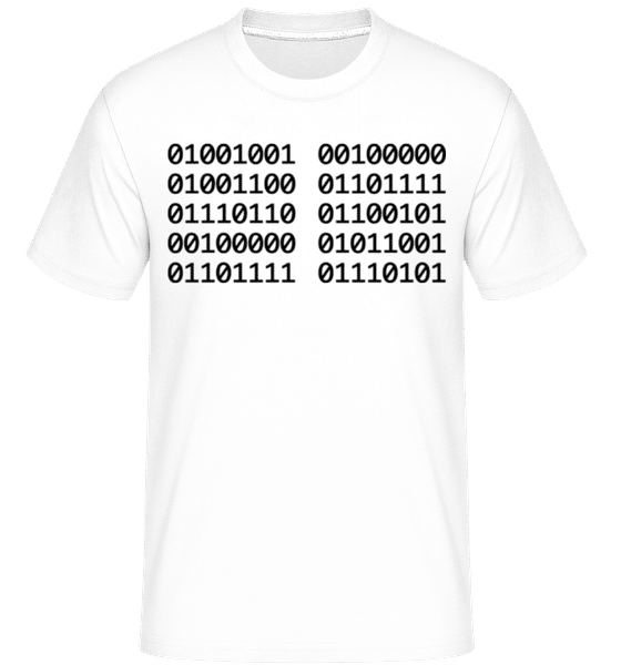 Aperçu: I Love You Code -  T-Shirt Shirtinator homme - Blanc - Devant