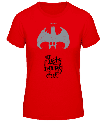 Let's Hang Out Bat - T-shirt standard Femme - Rouge - Devant