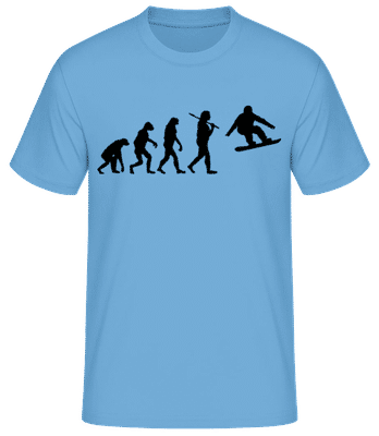 Évolution du snowboard - T-shirt standard Homme - Bleu clair - Devant