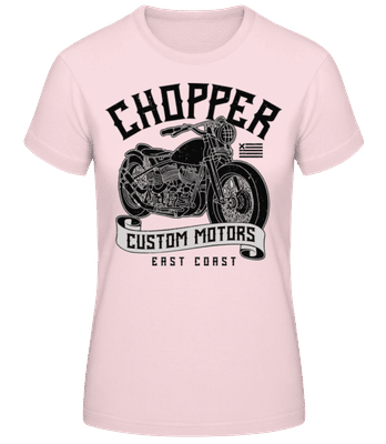 Chopper Custom Motors - Dámske basic tričko - Ružová - Predné