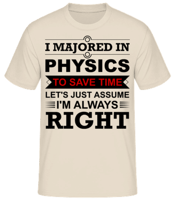 I Majored In Physics - Men's Basic T-Shirt - Cream - Front