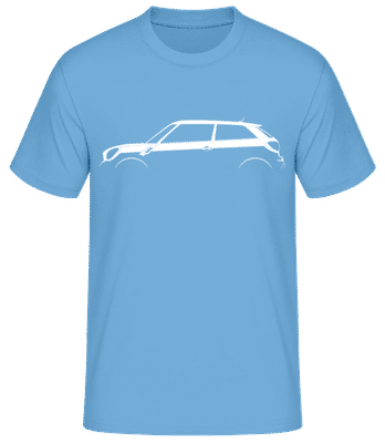'Mini Cooper Paceman (R61)' Silhouette - T-shirt standard Homme - Bleu clair - Devant