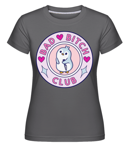 Aperçu: Bad Btch Club -  T-shirt Shirtinator femme - Anthracite - Devant