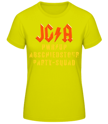 JGA Abschiedstour Party-Squad - Frauen T-Shirt B&C - Neon grün - Vorne