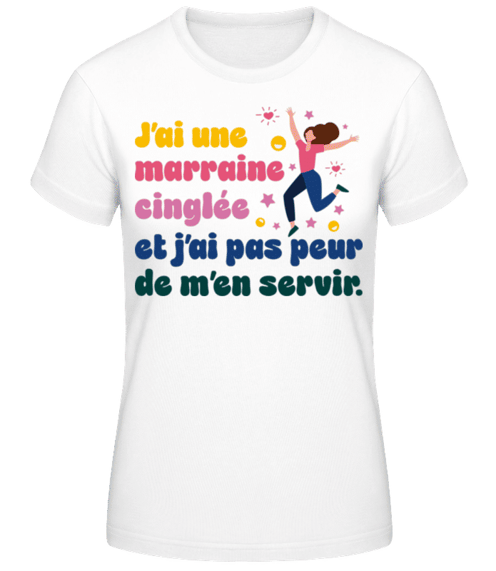 Aperçu: Cinglée Marraine - T-shirt standard Femme - Blanc - Devant