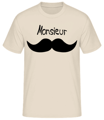 Monsieur - T-shirt standard Homme - Crème - Devant