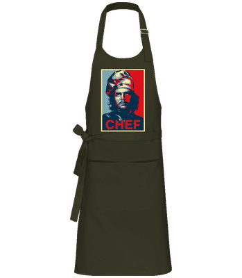 Chef - Professional Apron - Olive - Front