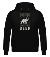 Knitted Beer - Männer Hoodie - Schwarz - Vorne