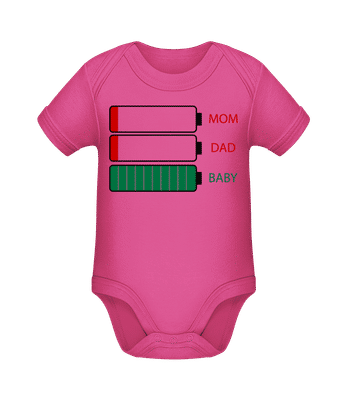 Family Energie - Body manches courtes bio - Magenta - Devant