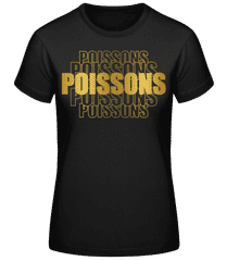 Écriture Doré Astrologique Poissons · T-shirt standard Femme