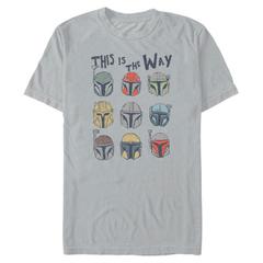 Star Wars - The Mandalorian - Group Shot The Way Helmets - Men's T-Shirt