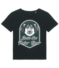 Save The Polar Bear - Women's organic T-shirt Stanley Stella 2.0 - Black - Front