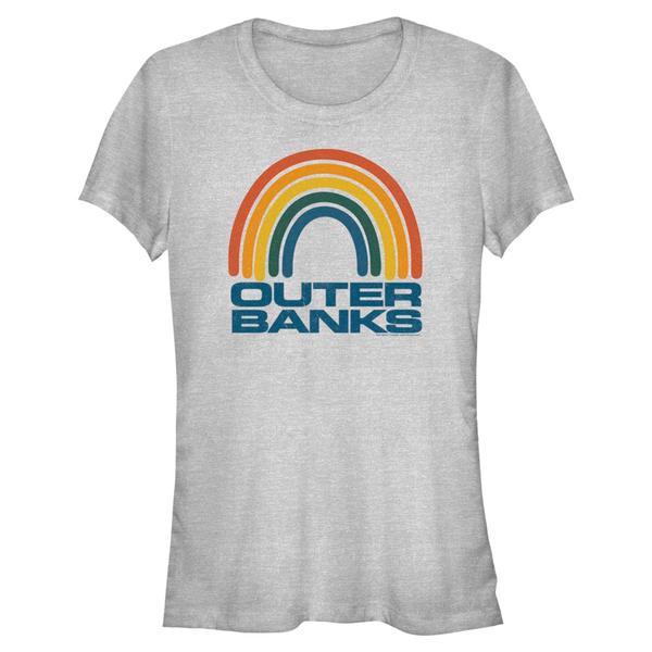 Preview: Netflix - Outer Banks - Logo OBX Rainbow - Women's T-Shirt - Heather grey - Front