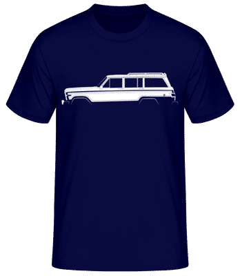 'Jeep Wagoneer (SJ)' Silhouette - T-shirt standard Homme - Bleu marine - Devant