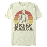 Star Wars - Mandalorian - Greef Karga 70S Retro Sunset Greef - Pánské Tričko - Krémová - Napřed