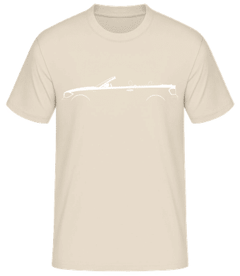 'BMW 1 Series Cabrio (E88)' Silhouette - T-shirt standard Homme - Crème - Devant