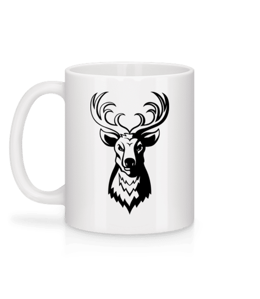 Aperçu: Cerf - Mug en céramique blanc - Blanc - Derrière