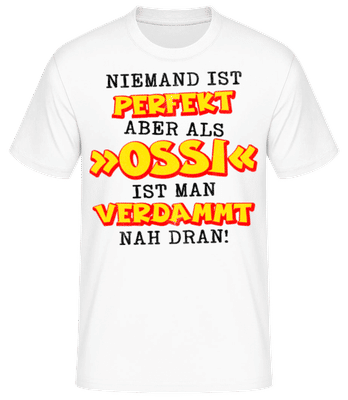 Niemand Ist Perfekt - Männer Basic T-Shirt - Weiß - Vorne