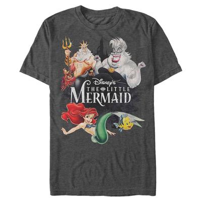 Disney - Ariel La Petite Sirène - Skupina Watercolor Mermaid - Homme T-shirt - Anthracite chiné - Devant