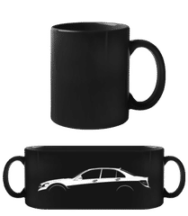 'Mercedes C-Class AMG W204' Silhouette · Taza negra