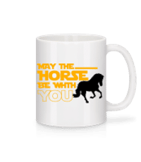 May The Horse Be With You - Mug en céramique blanc - Blanc - Devant