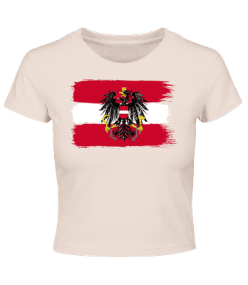Drapeau Autriche - Crop top - Rose - Devant